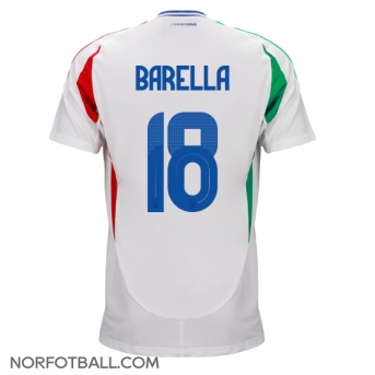 Billige Fotballdrakt Italia Nicolo Barella #18 Replika Bortedrakt EM 2024 Kortermet